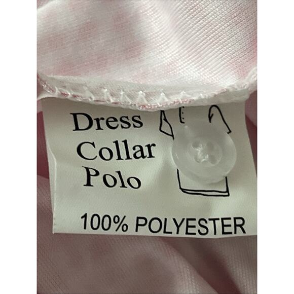 Collars & Co Polo Shirt Mens Large Pink Gingham Performance Golf Dress Collar - Picture 8 of 8